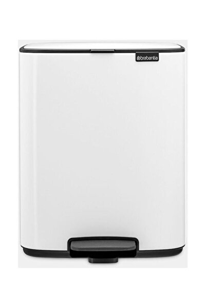 Brabantia Πλαστικός κάδος απορριμμάτων με πεντάλ, λευκός, 12 λίτρα