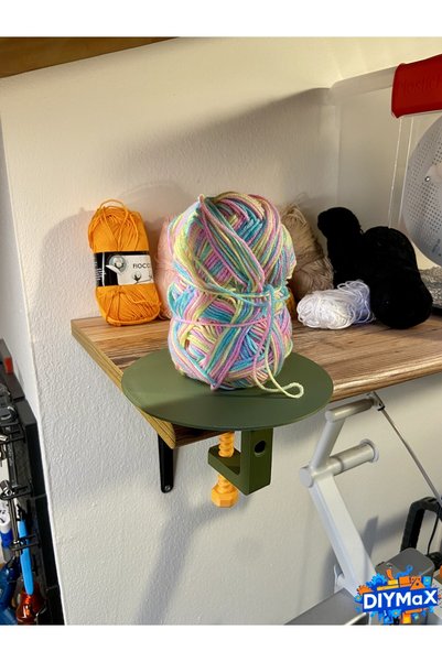 DIYMaX Practical Rotating Yarn Holder Stand - Amigurumi, Crochet, and Knitting Yarn Organizer - Fixer
