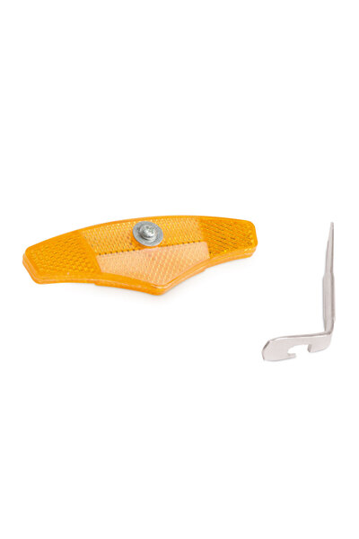 Alista Home Set of 2 bicycle spoke reflectors, 110 x 35 mm, orange, lateral v...