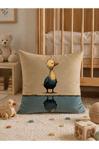 PİKKO HOME غطاء وسادة من البوليستر مطبوع رقميًا من Little Duck Tales (kr)