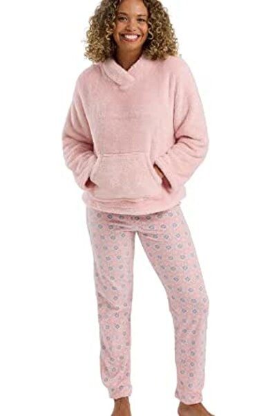 indigo giyim Indigo Sky Women's Indigo Sky Womens Sasha Cosy Fleece Pyjama Se...