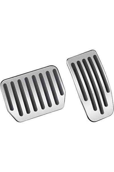 GENERAL Silver Foot Pedal Pads Set for Tesla Model 3 Model Y 2016-2026, Non-S...