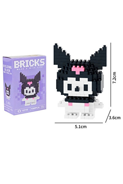 ÖZ OFİS Bricks Sanrio Kuromi 3D Yapboz Puzzle Yapı Oyuncakları