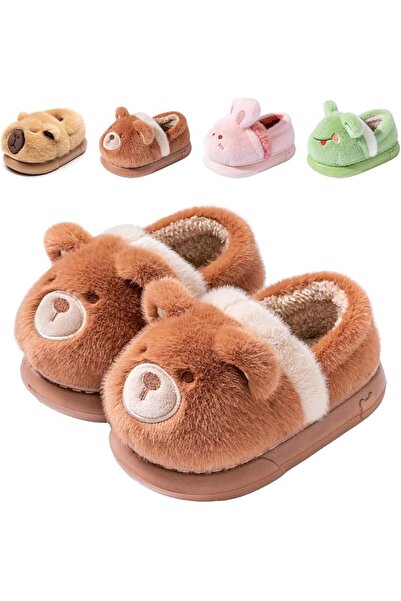 KASTWAVE Toddler Kids Fluffy Slippers for Girls Boys, Plush Warm Winter House...