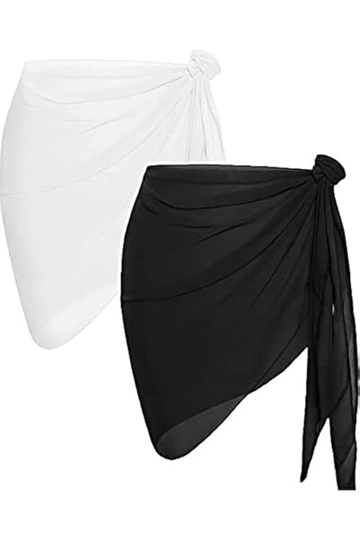 OriTi 2 Pack Women Beach Sarong Bathing Suit Wrap Skirt Sheer Bikini Swimsuit...