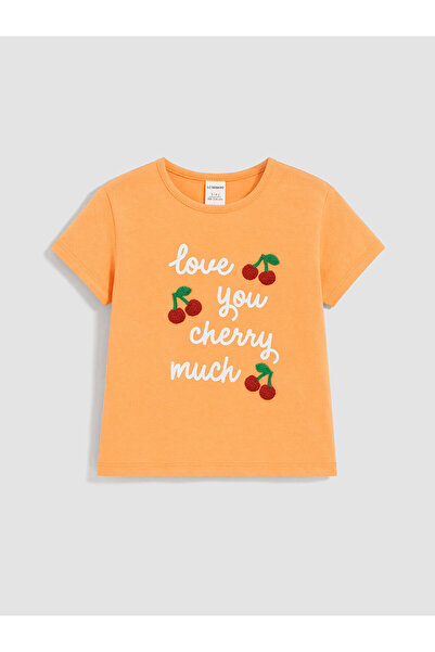 LC Waikiki Trendlucky Girl's Combed Cotton T-Shirt with a Difference