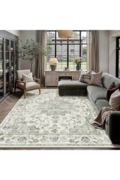 GENERAL PureCozy Vintage Living Room Rug 200x300cm Beige Bedroom Area Rugs | ...