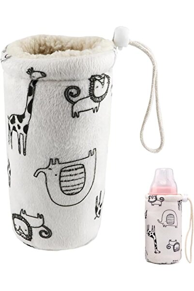 AHLAN Soft Thick Lambswool Baby Bottle Cover Sleeve, Thermal Insulated Warmer...
