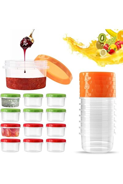 TERRIFI 18 Pcs Small Plastic Food Containers with Lids, 250ML Reusable Snack ...