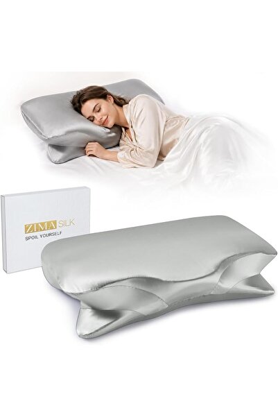 ZIMASILK 100% 22 Momme Mulberry Silk Cervical Pillow Case for Hair and Skin, ...