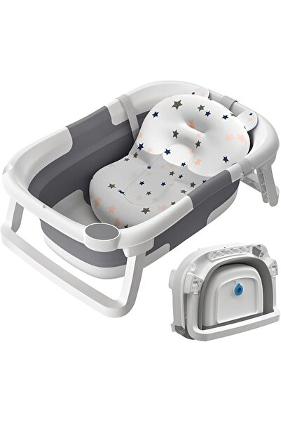 GENERAL Foldable Newborn Bathtub, Bathtub Essentials with Bath Stand and Non-...