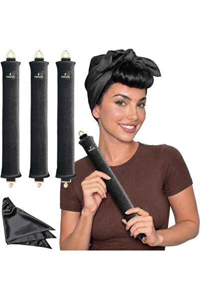 GENERAL YOSHUYUKI Grande Heatless Curls Overnight Rods No Heat Hair Curlers t...