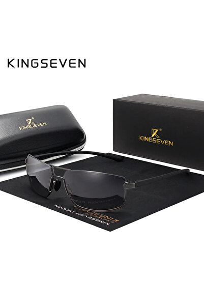 Choice3 Gun Gray KINGSEVEN UV400 Sunscreen Sunglasses Men Driving Rectangle H...