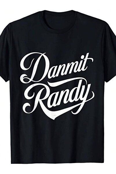 29CUN قميص مطبوع بتصميم Damn Randy Fun، تي شيرت كاجوال برقبة دائرية وأكمام قص...