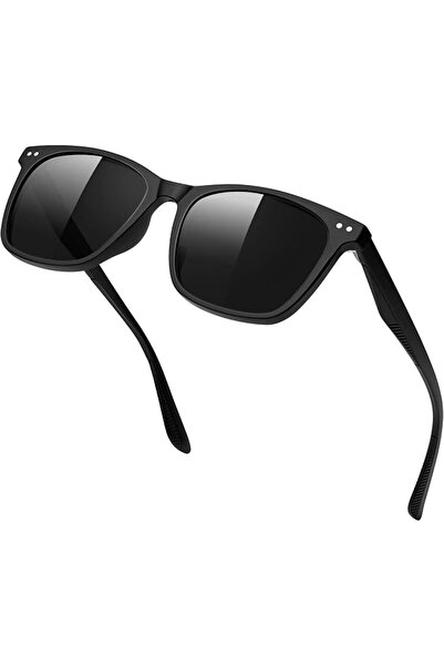 Rimerakea Men's Polarized Sunglasses Trendy Square UV Protection Black Sun Gl...