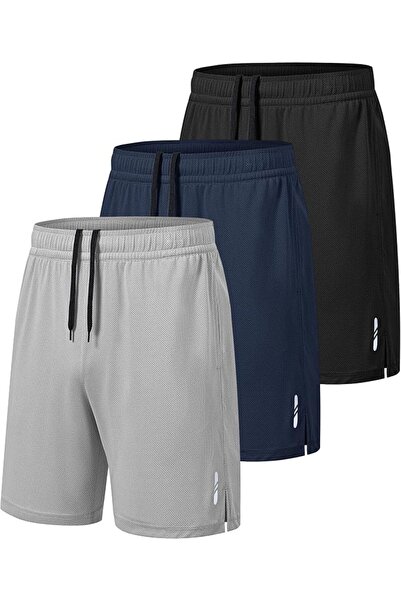 GENERAL Men's Sport Shorts, 3 Pack Quick Dry Basketball Workout Gym Shorts wi...