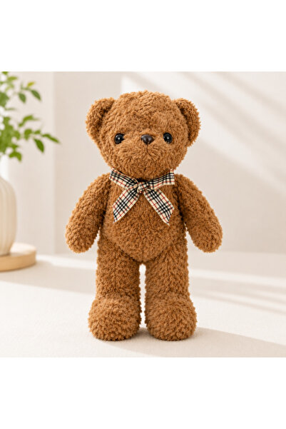 Toybox Brown Teddy Bear Plush Stuffed Animal with Plaid Bow