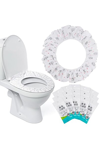 SYOSI Single Use Toilet Seat Covers, Waterproof Non Woven Fabric Potty Mats, ...