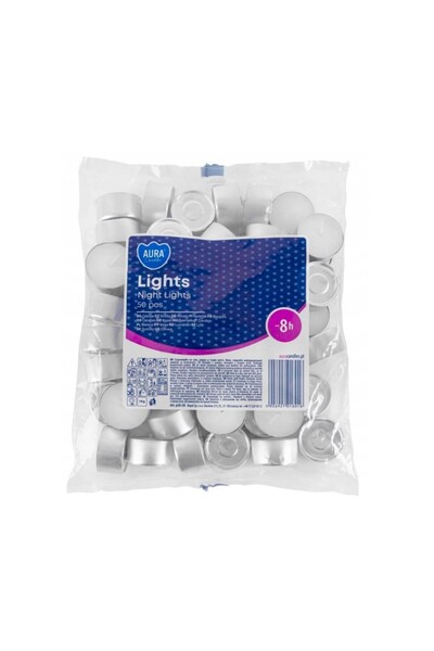 AURA Lumanari Pastila Nightlight 8 Ore, 50 Bucati