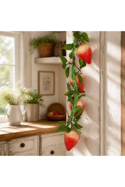 decotoys Capsuni decor pe funie 2/set