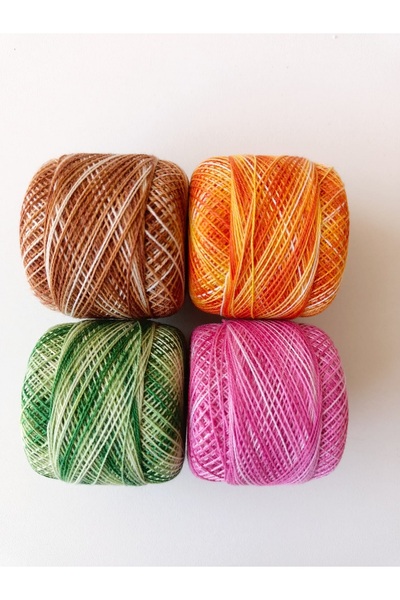 fabricorg No:12 Cotton Like Ebruli Etamin - Kanaviçe 4'lü Iplik Seti-1 (6 Gr)
