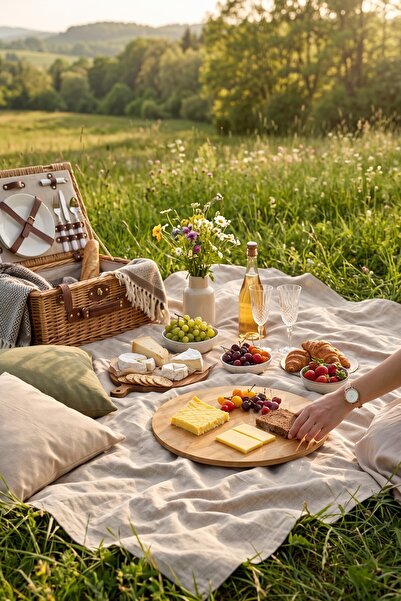 Brellint 360 °   Rotating Luxury Bamboo Presentation & Serving Board – Pizza,...