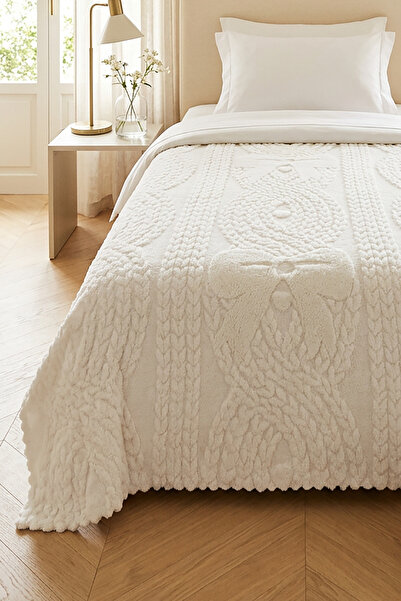 Decomia Home Wellsoft Soft Self-Flocking Patterned Embossed Single Blanket Be...