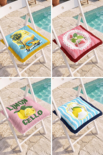 Realhomes Lemon Themed Scooter, Strawberry and Lemon Cello Written 4-Piece Fr...