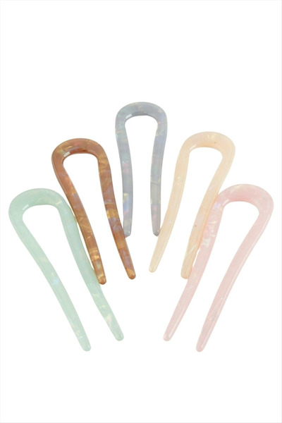Generic Brand Colorful Bone Bun Hairpin