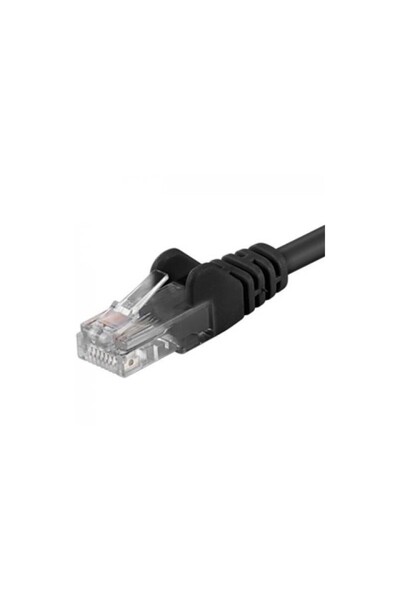 PremiumCord Patchcord UTP RJ45-RJ45 Cat.6, 0.5m, negru, "UTP-6-0.5-BK" (timbr...