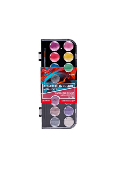 daço Acuarele 16 culori metalice Daco AR160