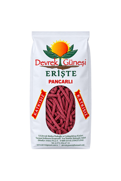 500gr El Yapımı Doğal Pancarlı Erişte