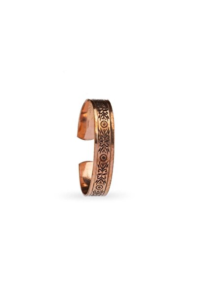 Zeynep Büyükbay Patterned copper bracelet (adjustable) model 2