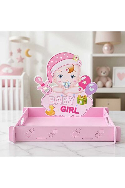 decotoys Γαλάζιο ξύλινο δίσκος βάπτισης. Διαστάσεις: 36εκ x 26εκ x 5εκ; Ύψος ...
