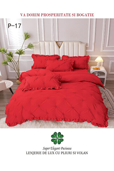Super Elegant Pucioasa Elegant Duvet Cover Set Set with Pleats and Ruffles, 4...
