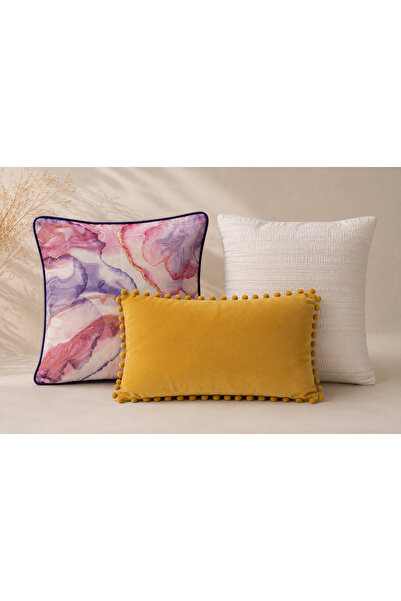 Nilyso Home Set of 3 Decorative Throw Pillows Stylish Living Room and Bedroom...