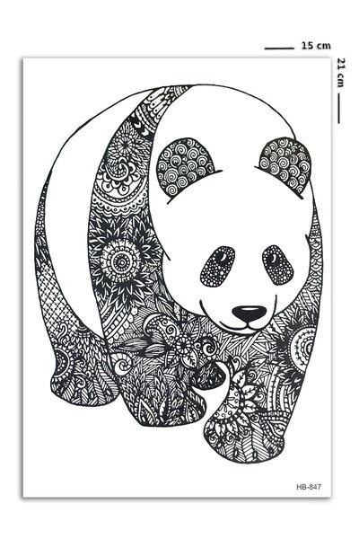 TAKIŞTIR Panda Figürlü Geçici Dövme Tattoo
