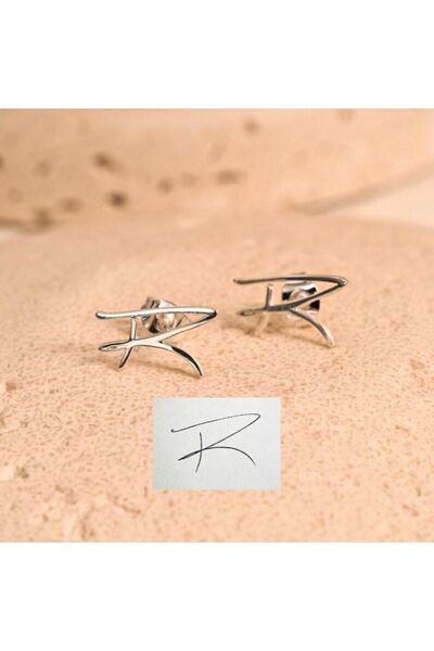 N!da Jewelry 925 Ayar Gümüş Fotoğraflı Çizim Kol Düğmesi