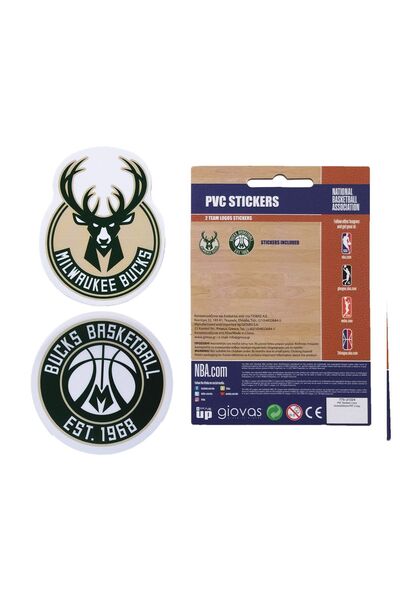 NBA Αυτοκόλλητα PVC 2 ΛΟΓΟΤΥΠΑ ΟΜΑΔΑΣ 162 ΤΕΜΑΧΙΑ 775-21224-MILWAUKEE BUCKS Π...