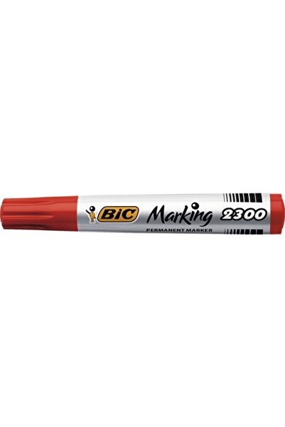 OEM Bic 2300 permanent marker red, beveled tip