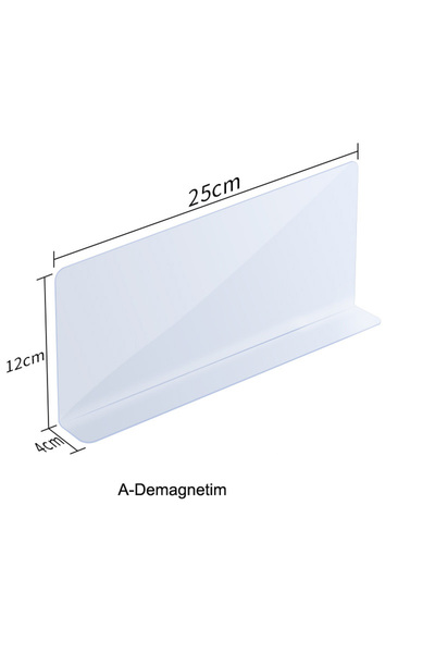 Choice7 Non-magnetic 25cm A 5PCS L Shaped Shelf Dividers PVC Transparent Comp...