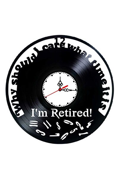 OEM Decorative wall clock made from vinyl record, I'm Retired Pension Model, ...