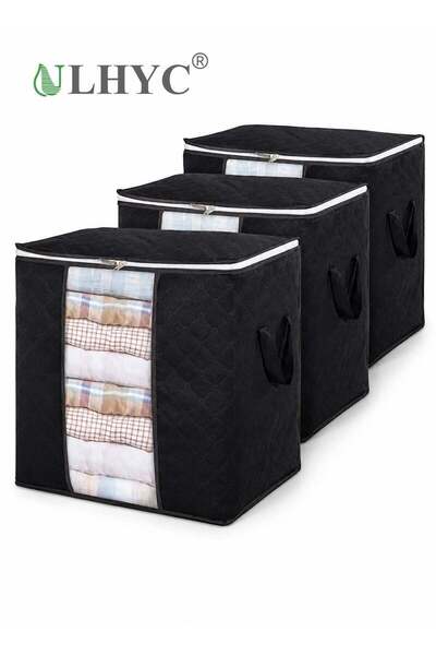 ULHYC 3 Pieces Large Capacity Sized Bags Clothes Storage Organizers Foldable,...
