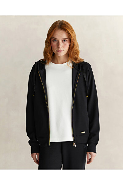 Gant Kadın Siyah Kapüşonlu Sweatshirt