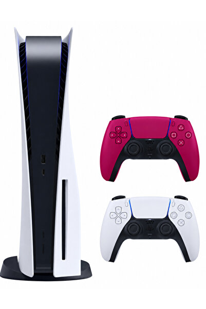 Sony Playstation 5 Standart Cdli (825GB) + 2.kol Kozmik Kırmızı (İthalatçı Ga...