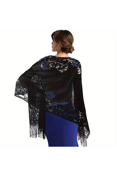 STARSTAR Elegant bridal shawl burgundy women's evening shoulder cover.
