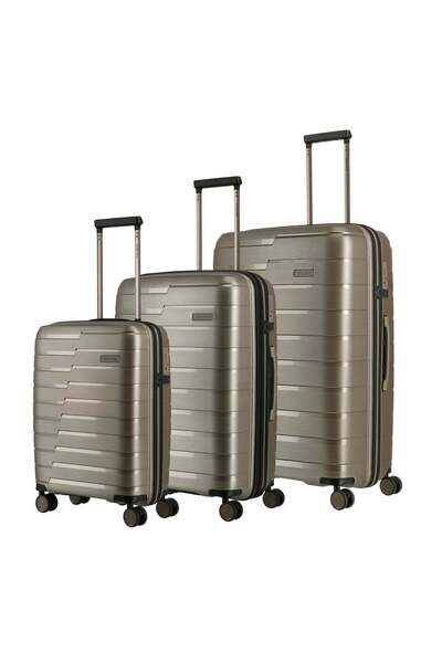 OEM Set de 3 trolere Travelite Air Base din polipropilenă, culoare șampanie, ...