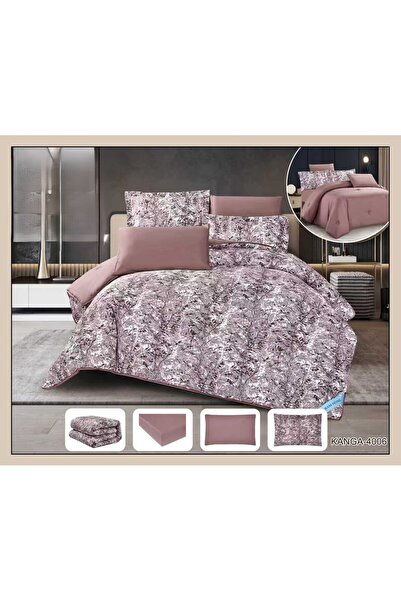 aram Nefren Double-Sided Brushed Bedspread with High Quality Comforter 6 Piec...