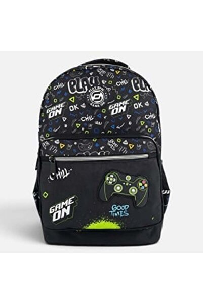OEM Ghiozdan Negru cu Consola Gaming 3D - 31x18x45cm