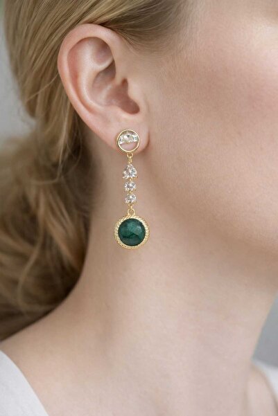 Feyz Tasarım Emerald Design Earrings